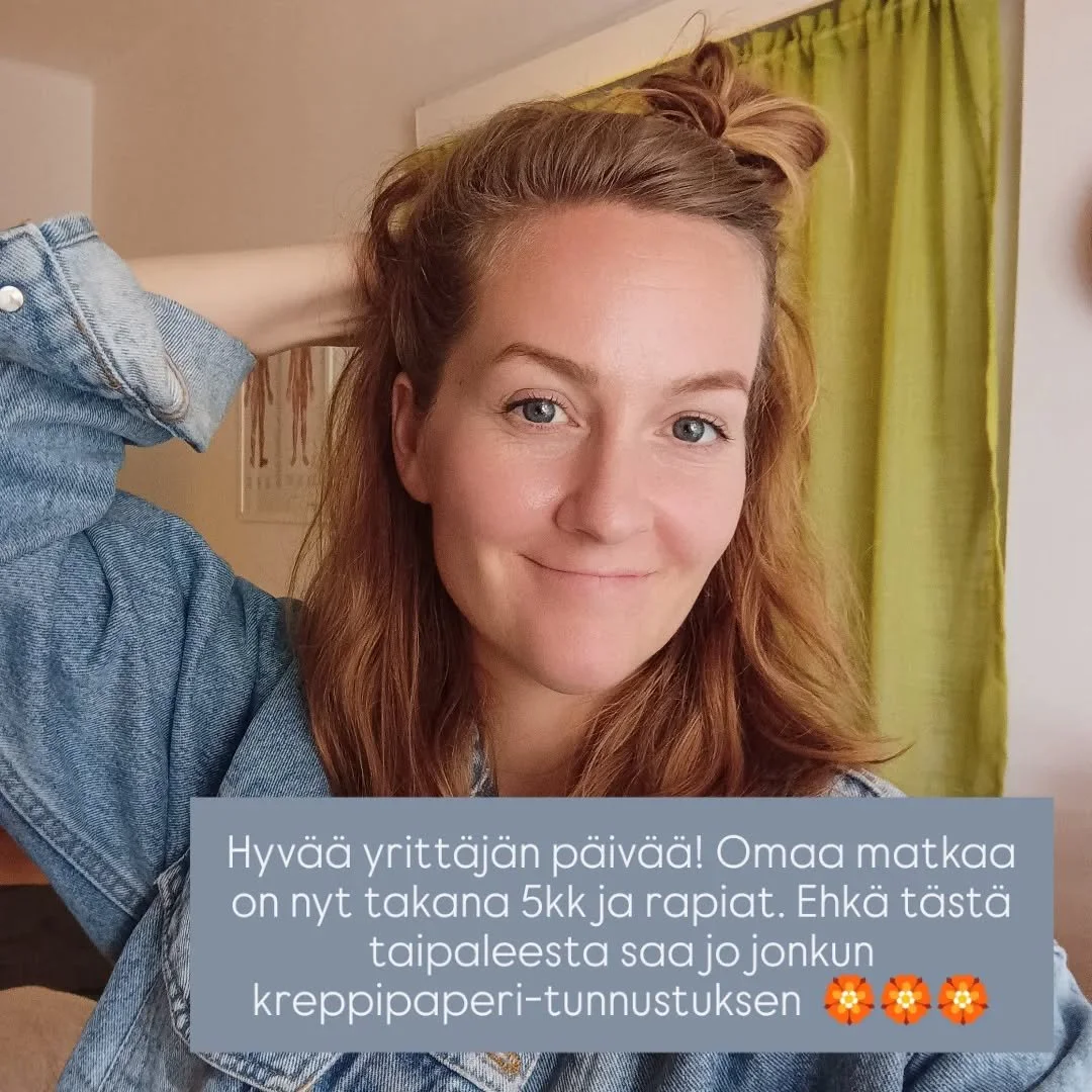 Koko p&auml;iv&auml;n olen katsellut kun yst&auml;v&auml;t ja tutut ovat laittaneet yritt&auml;jyyden p&auml;iv&auml;n kunniaksi tarinoita, ja hetki kesti ymm&auml;rt&auml;&auml;, ett&auml; min&auml;kin kuulun t&auml;h&auml;n rohkeiden yritt&auml;jie