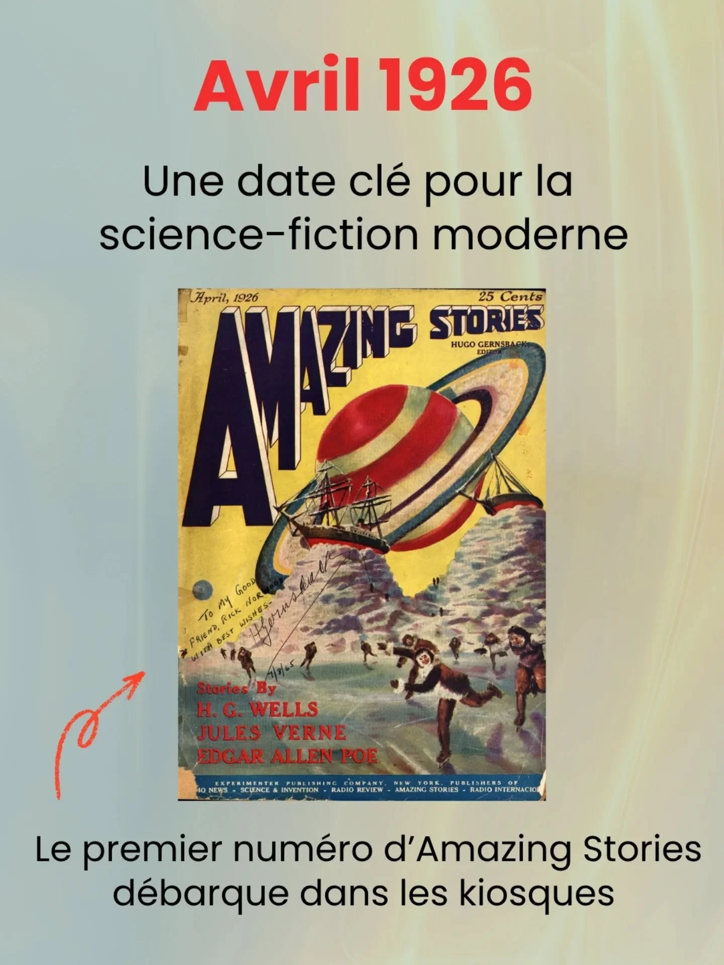 Si Hugo Gernsback n'a pas invent&eacute; la science-fiction (mais le terme lui-m&ecirc;me si), celle-ci lui doit beaucoup pour sa diffusion et la conqu&ecirc;te du public.
Son concept de revue a essaim&eacute; et porte encore ses fruits, un si&egrave