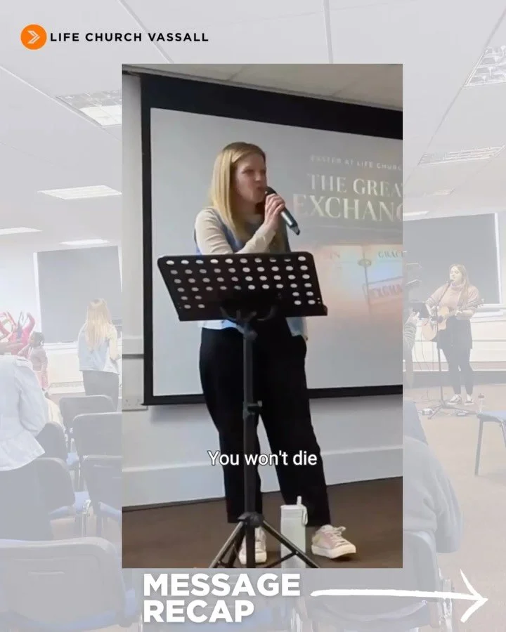Such a powerful Sunday at Life Church Vassall as Marianne brought a stunning message launching us into Easter with The Great Exchange &mdash; the heartbeat of the gospel.

She zoomed out to show the bigger story and the three exchanges at the centre 