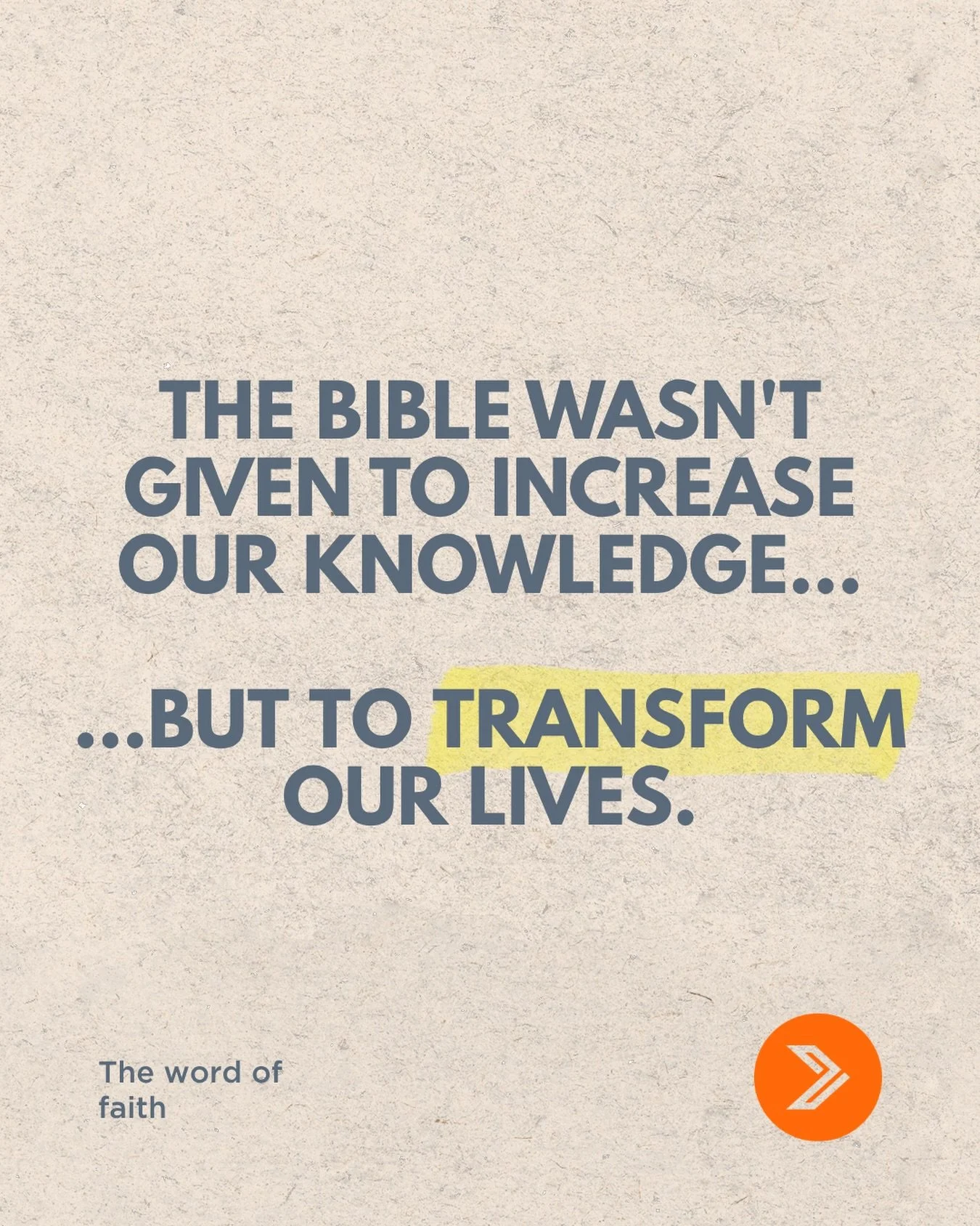 It&rsquo;s possible to know a lot about the Bible without allowing it to shape our hearts.

God&rsquo;s Word isn&rsquo;t simply information to consume&mdash;it&rsquo;s truth to live by.

This week, why not choose one verse to meditate on, pray throug