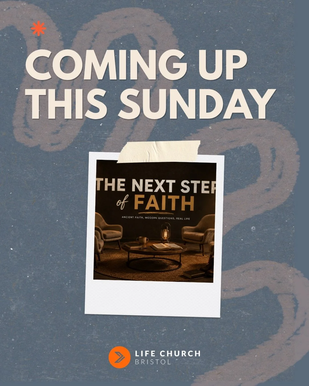 Every journey with Jesus begins with one step...
...and then another.

This Sunday we conclude our Ancient Faith. Modern Questions. Real Life. series by exploring The Next Step of Faith.

Together we&rsquo;ll be asking:
👣 How do I know what God is a