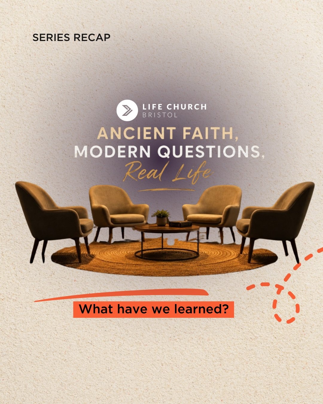 Over the past four weeks, we&rsquo;ve explored what it looks like to follow Jesus in everyday life through our Ancient Faith. Modern Questions. Real Life. series.

🌱 The Life of Faith &ndash; Staying rooted in Jesus.
📖 The Word of Faith &ndash; Let