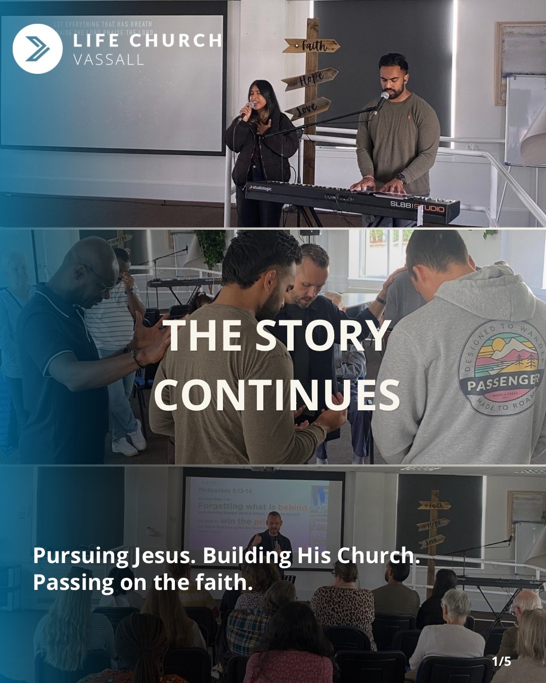 Sunday, we were reminded that following Jesus was never meant to be a journey we take alone.
We pursue Jesus together, we live out our faith boldly, we build his church faithfully.And we pass on what God has done to the next generation.

As a church 