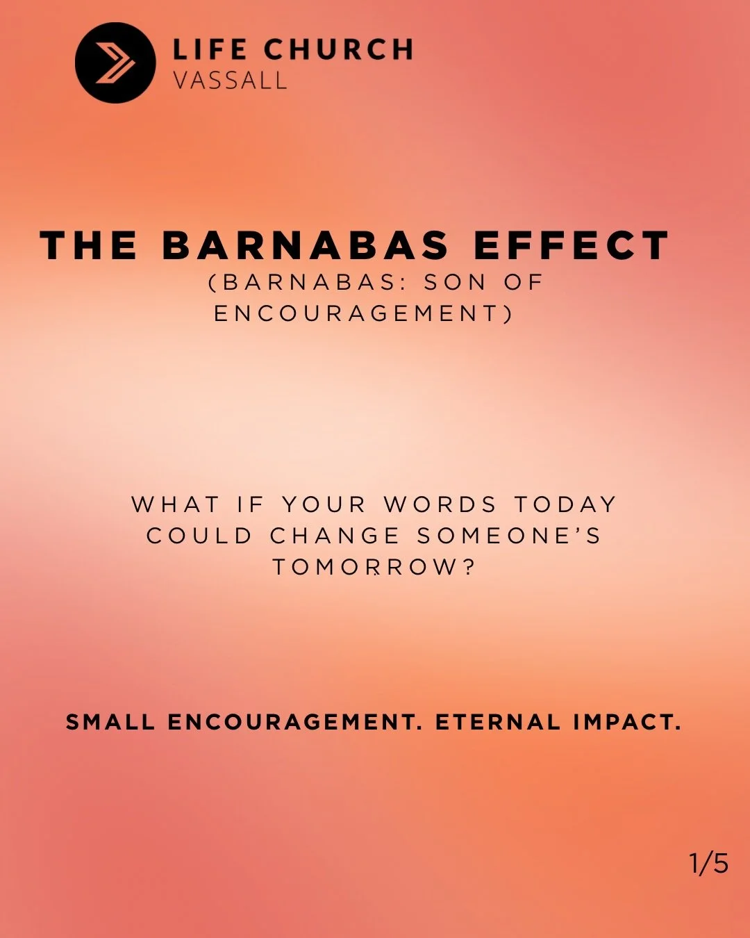 Encouragement can change the direction of someone&rsquo;s day, strengthen their faith, and remind them they&rsquo;re not alone.

You don&rsquo;t need perfect words. A simple message, a prayer, or a few words of hope can make an eternal impact, you ca