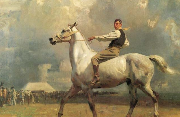 The Grey Horse, Ned Osborne on Grey Tick