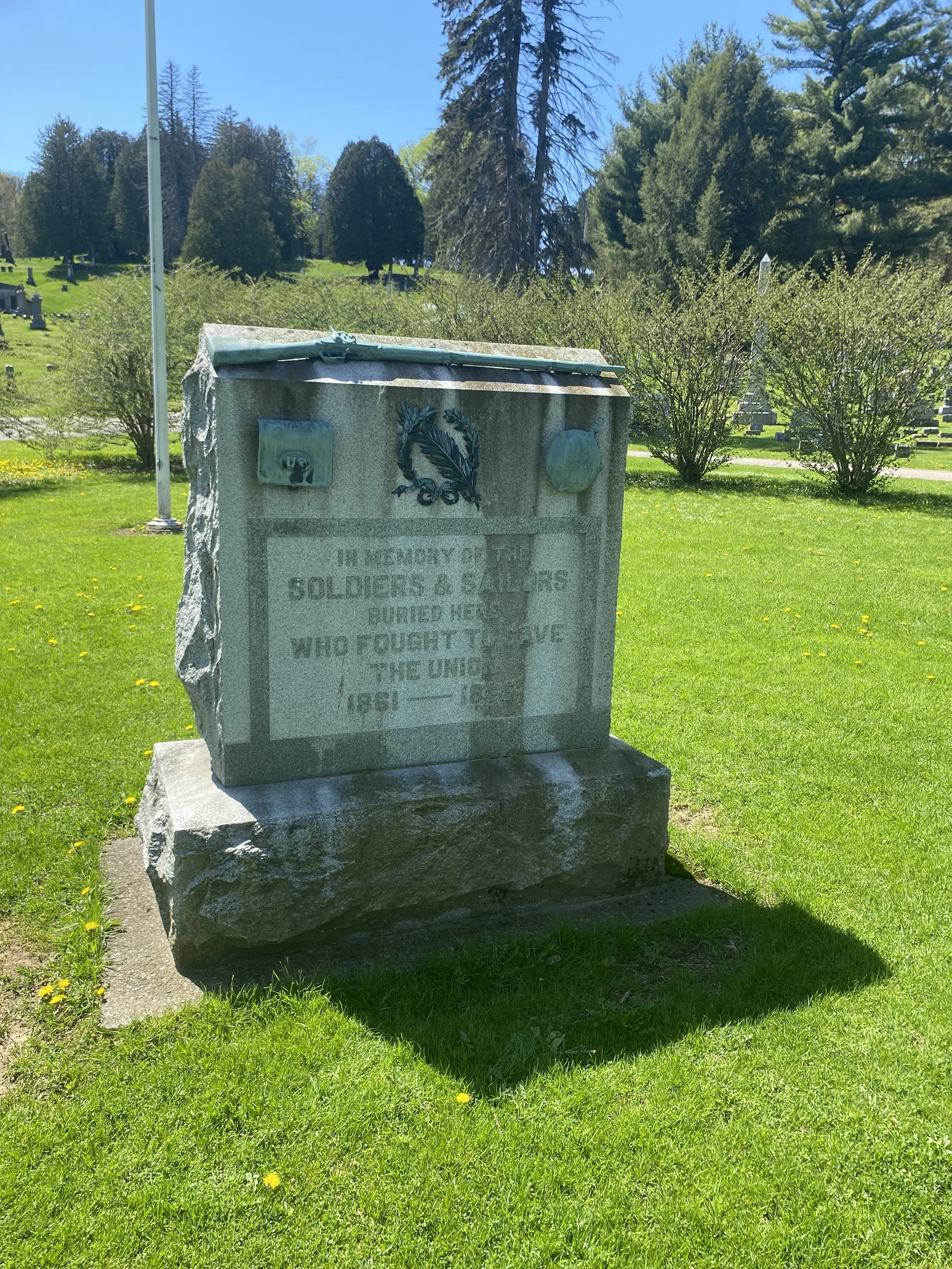 Gravestone monument in Central New York