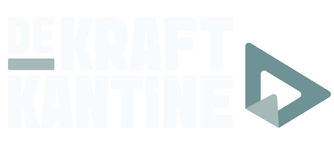de kraftkantine logo met play icoon