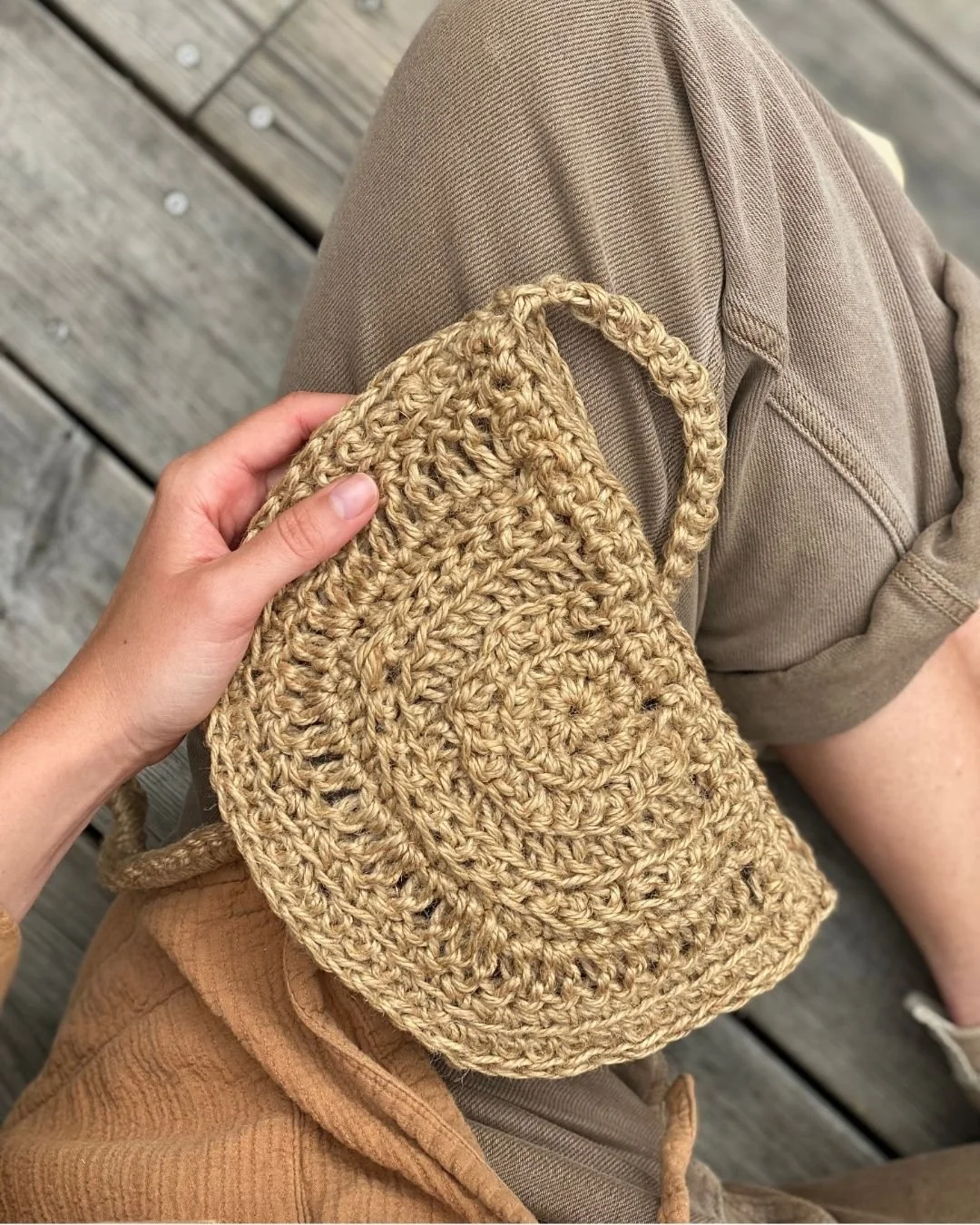 Half Moon Väska Virkmönster (SV)