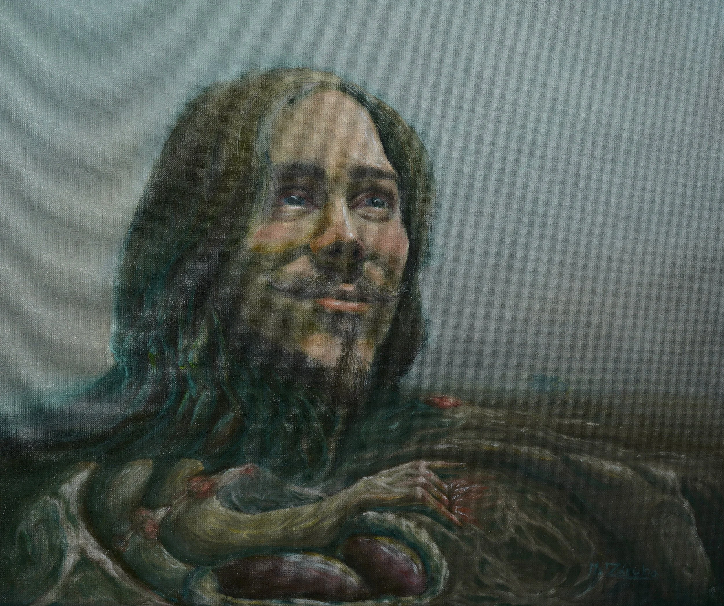 Self-portrait - oil on canvas 41,5cm x 35cm