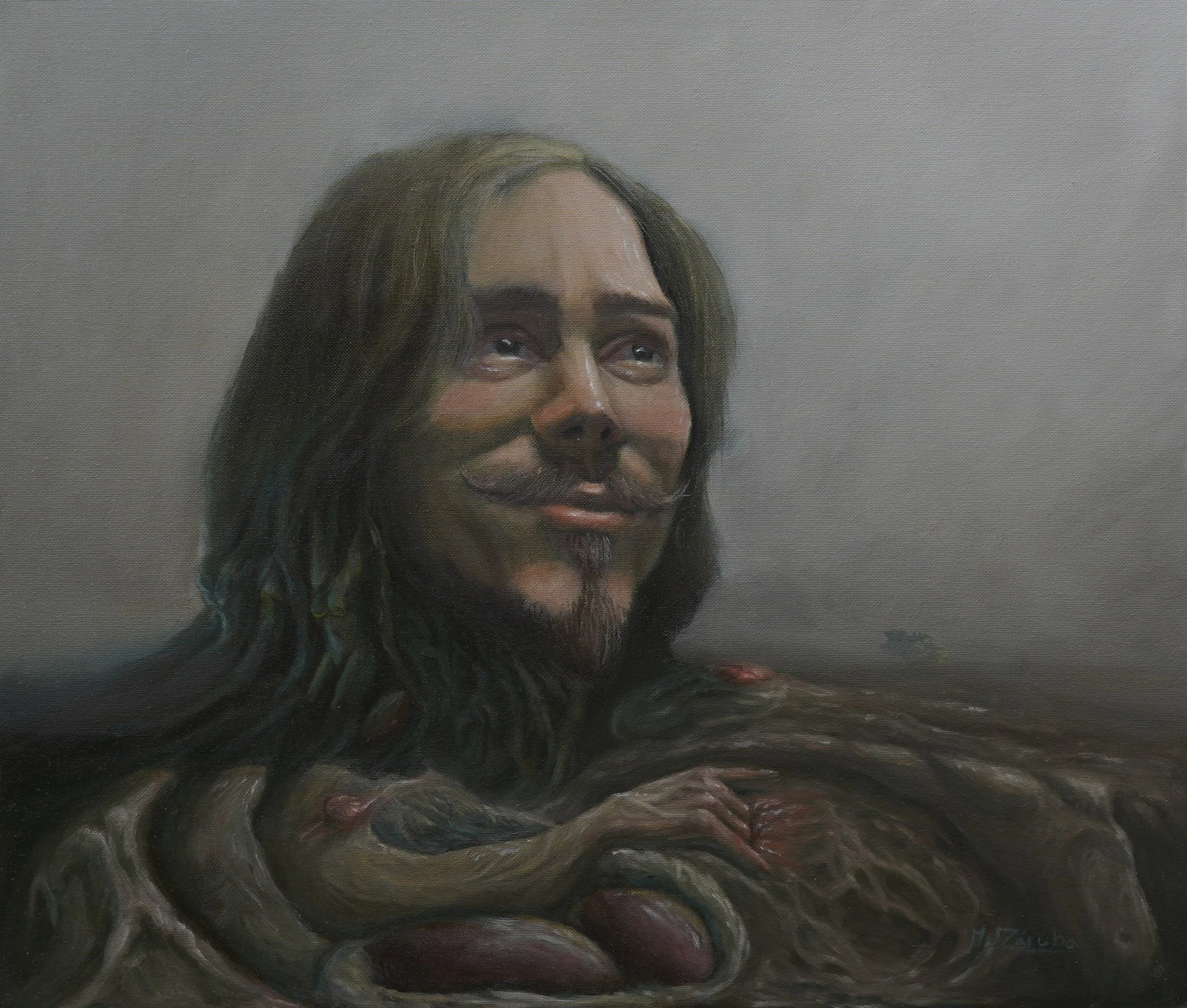 Self-portrait 2026 - oil on canvas 41,5cm x 35cm