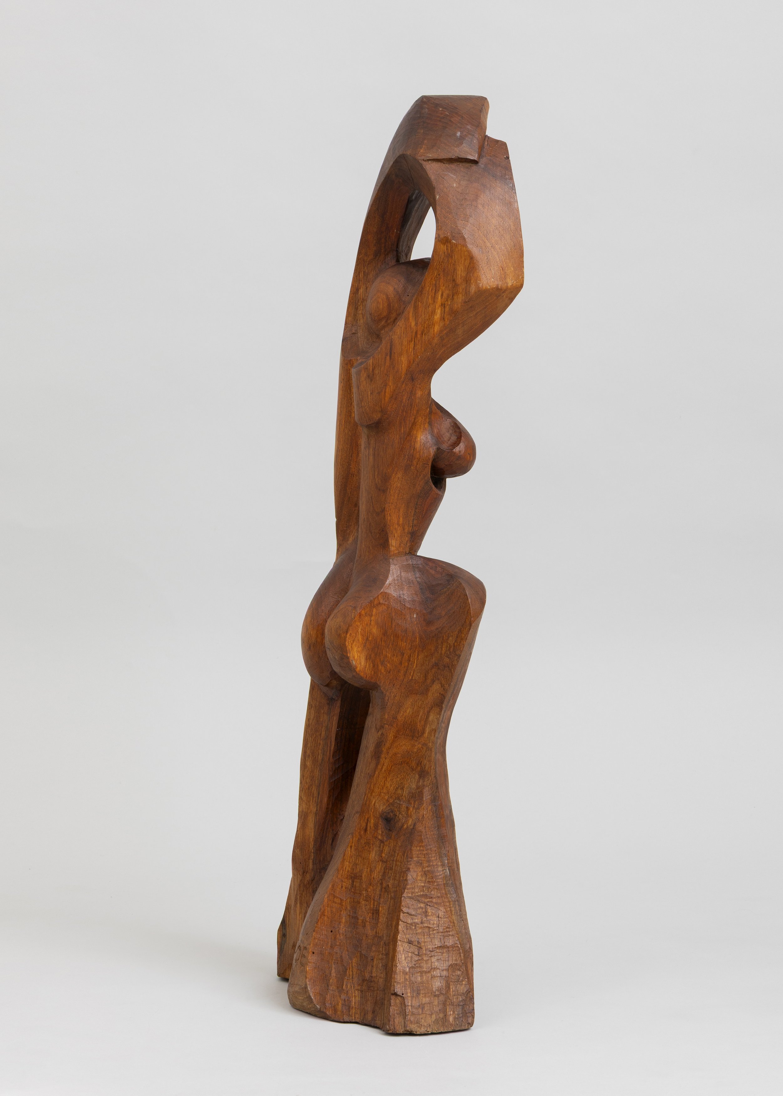 Art. No. 2: Dancing Lady - Elm / Yew - Late 60's - Early 70's - H76 x W26 x D14 cm - 3.6 kg - 3-D