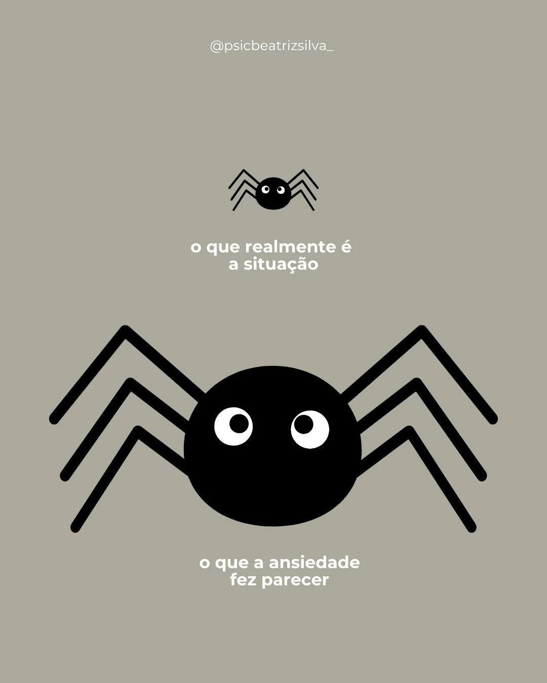 🕸️ J&aacute; reparaste como a ansiedade torna desproporcional as situa&ccedil;&otilde;es?
Quando sentes ansiedade, at&eacute; a situa&ccedil;&atilde;o mais pequena pode parecer enorme&hellip; quase incontrol&aacute;vel.

🧠 A verdade &eacute; que a 