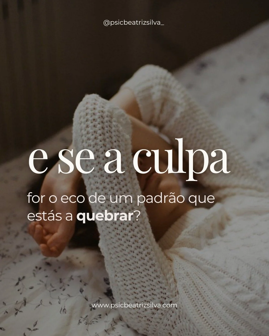🌱 Sair de padr&otilde;es que te s&atilde;o familiares raramente &eacute; um processo leve. Mesmo quando sabes, racionalmente, que esse padr&atilde;o te magoa, a culpa surge. Aparece como um sinal estranho, quase contradit&oacute;rio, como se estives