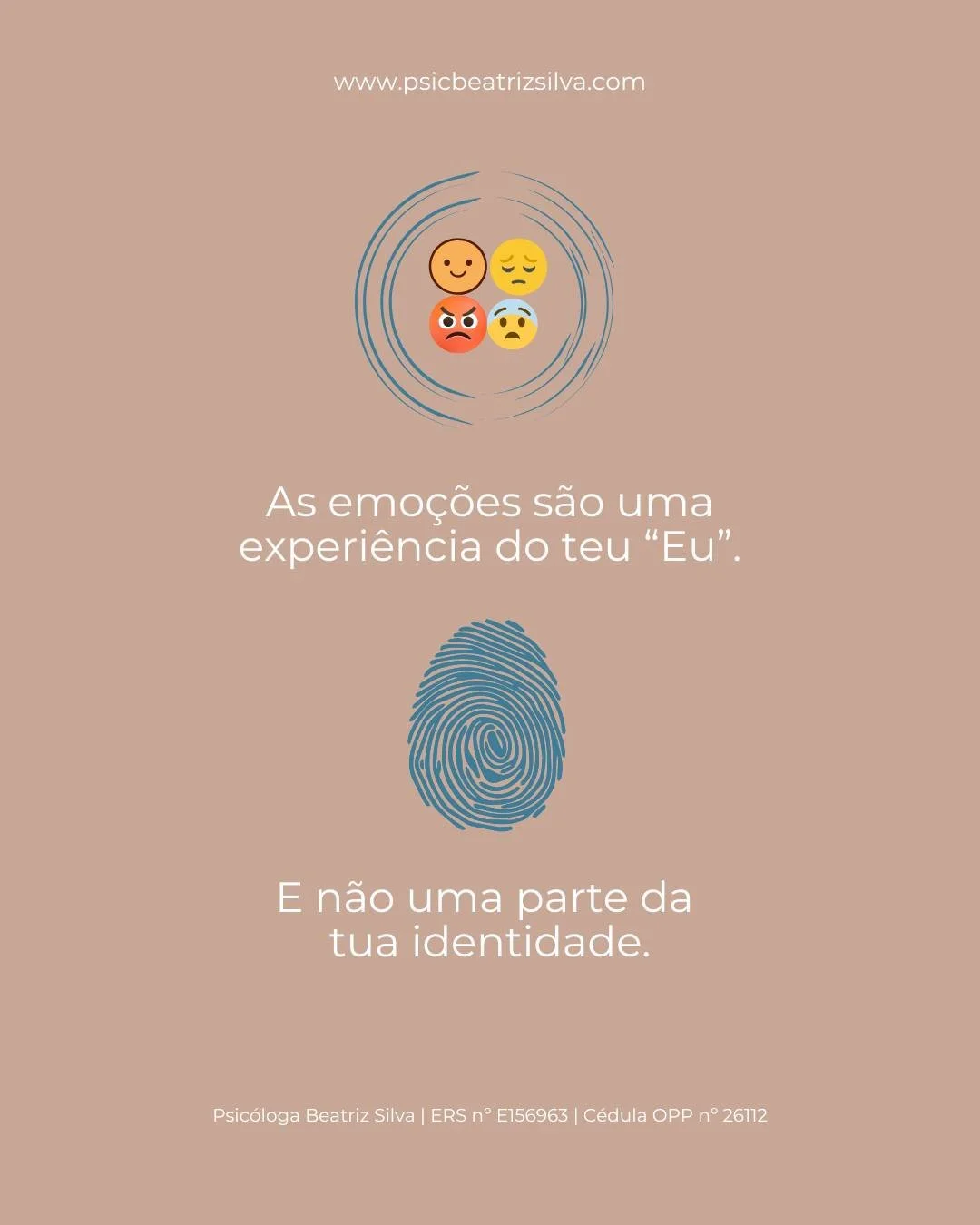 J&aacute; alguma vez disseste &ldquo;sou uma pessoa ansiosa&rdquo; ou &ldquo;sou explosivo(a)&rdquo;?

Ent&atilde;o tenho uma mensagem muito importante para ti 👇🏼:
O que est&aacute;s a sentir&hellip; n&atilde;o define quem tu &eacute;s.

🌱 Tu cost