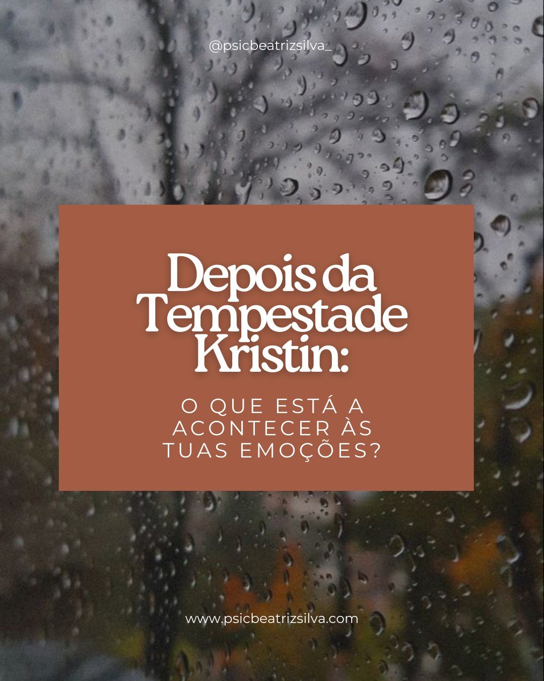 🌧️ Depois de um evento como a Tempestade Kristin, o impacto n&atilde;o &eacute; apenas material.
O corpo e o sistema emocional podem permanecer em modo de alerta, mesmo quando o perigo imediato j&aacute; passou.

🌧️ Medo, ansiedade, irritabilidade,