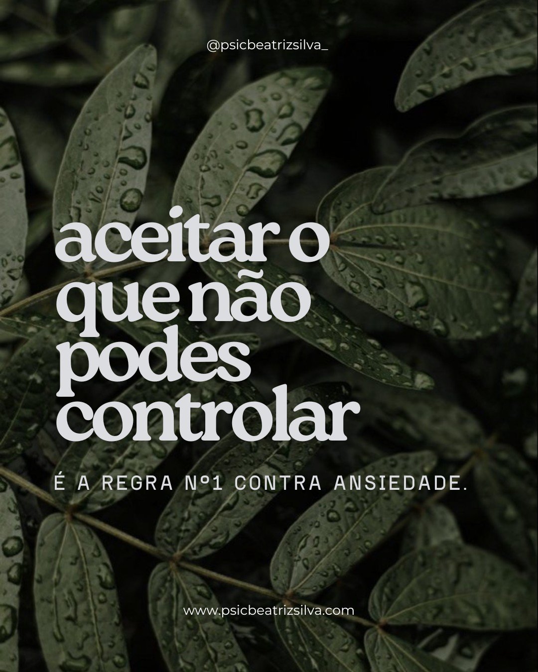 A ansiedade muitas vezes n&atilde;o vem s&oacute; do que est&aacute; a acontecer&hellip;
vem da tentativa constante de controlar o que ainda nem aconteceu.

Quanto mais tentas garantir que tudo corre bem, mais te sentes fora de controlo.

Aceitar o q