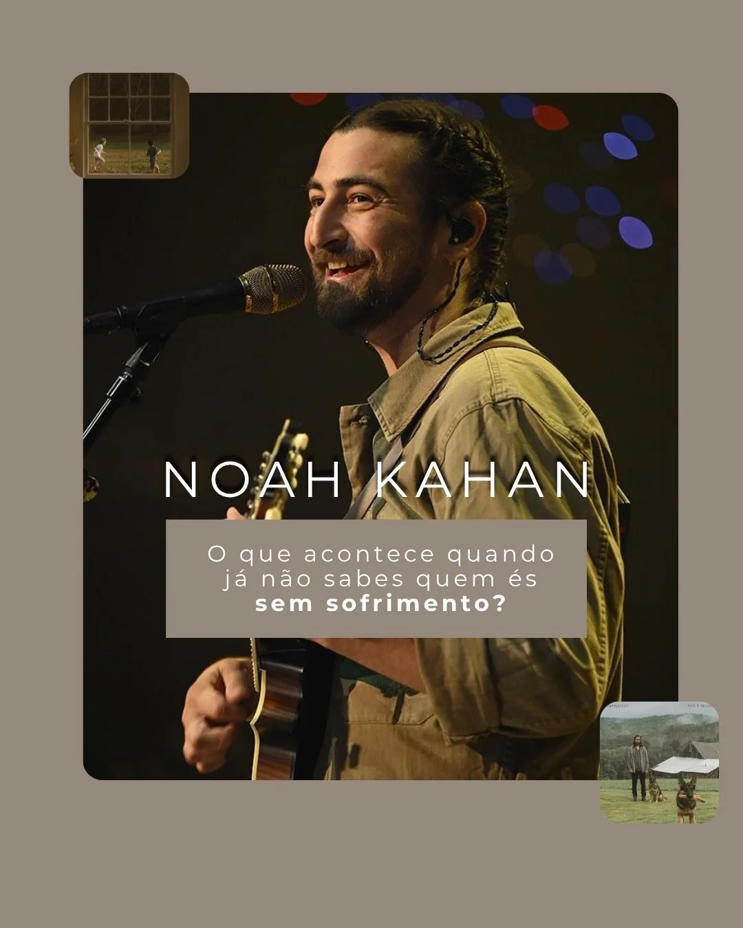 H&aacute; um tipo de medo que quase n&atilde;o se fala:
o medo de melhorar.

Numa entrevista, Noah Kahan partilha que evitou procurar ajuda durante muito tempo porque receava perder a capacidade de escrever m&uacute;sica se deixasse de sofrer.

E ist