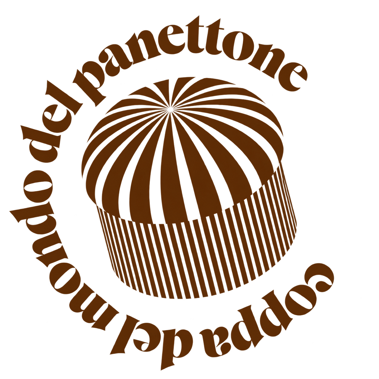 Logo of a bakery named 'Opal Parnettone' featuring a chocolate-colored cupcake with a swirl on top, encircled by the text 'Opal Parnettone'.
