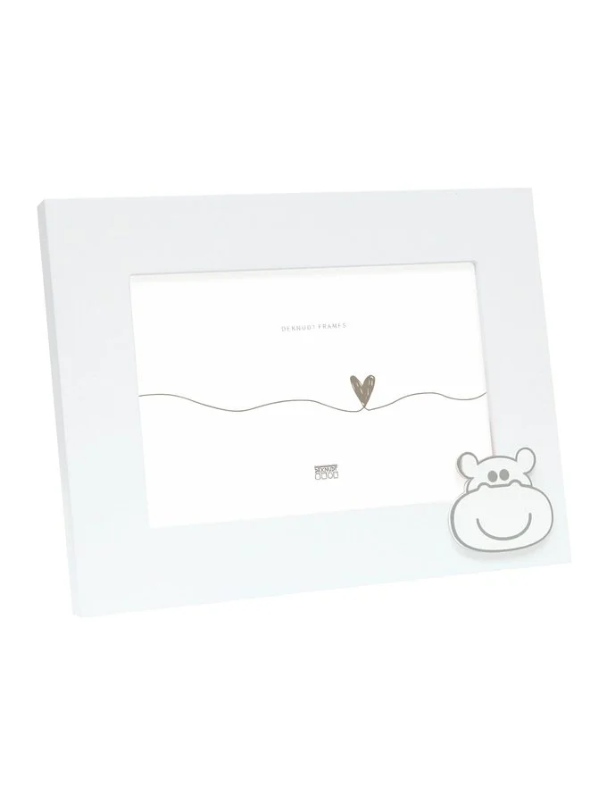 Fotolijst | Baby | Wit kader met nijlpaard | 10x15 - S66RK1
