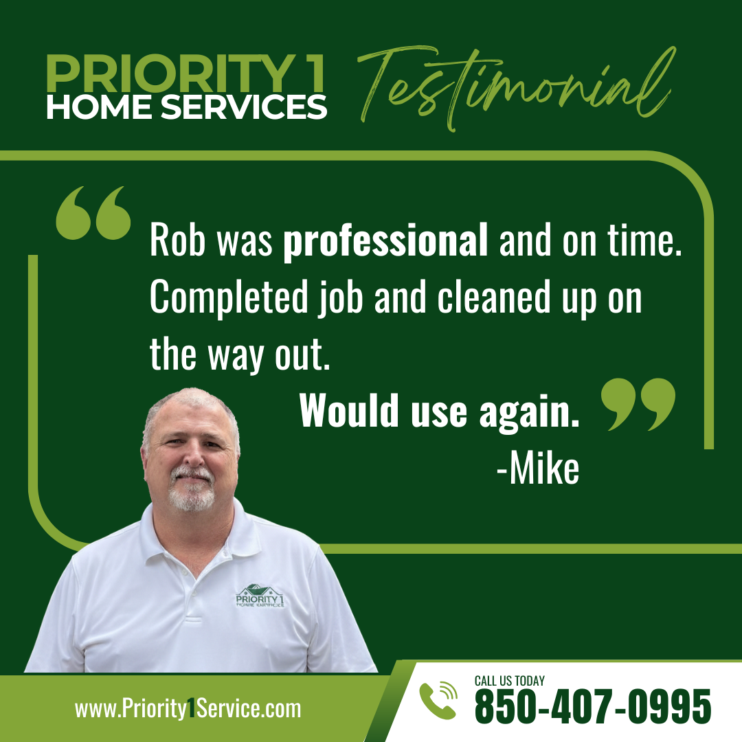 Rob and Priority 1 Are professional and on time!