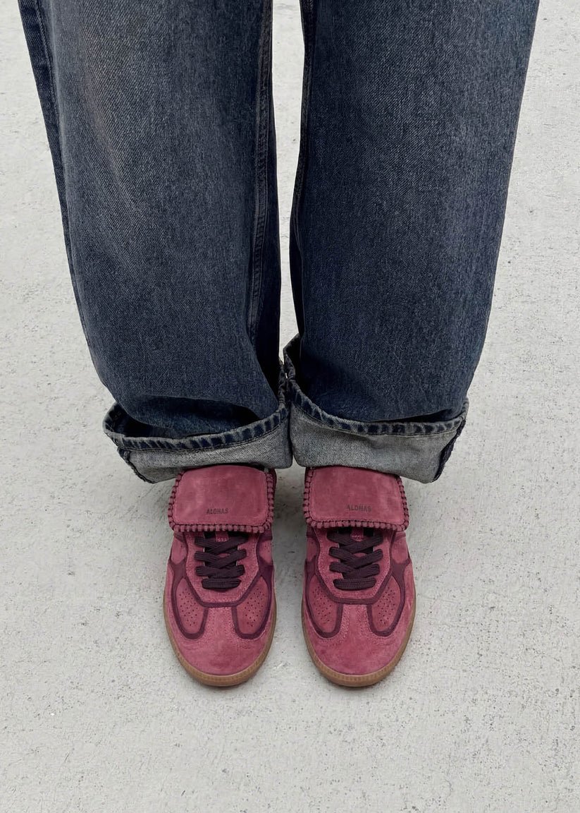 Suede Raspberry Leather Sneakers -- ALOHAS
