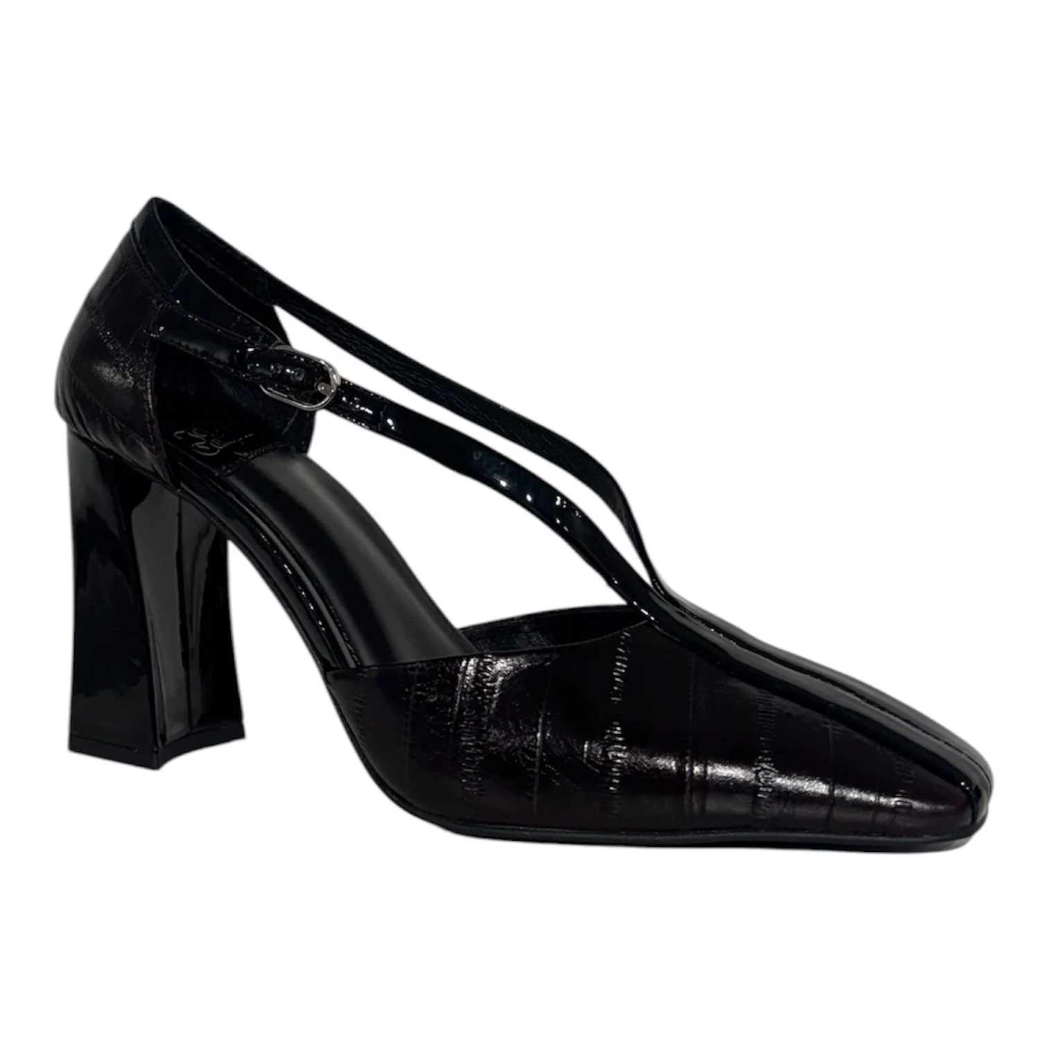 Mckinley Heel In Brown Eel/Black Patent -- JEFFREY CAMPBELL