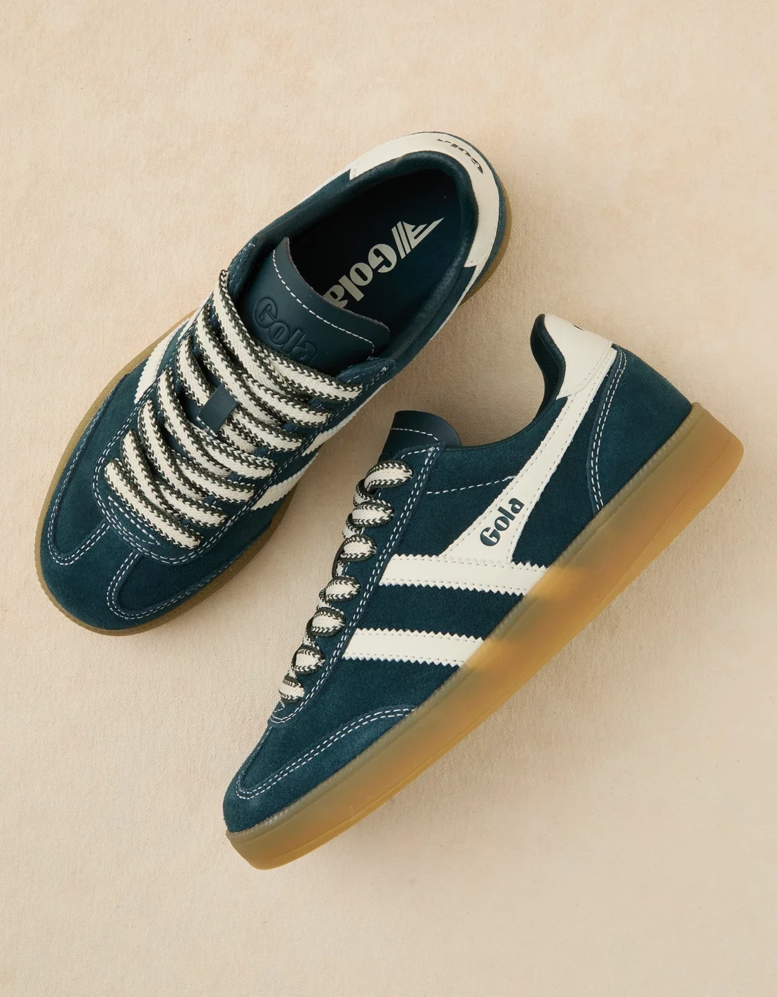 Viper Sneaker in Dark Teal/Off White/Gum -- Gola