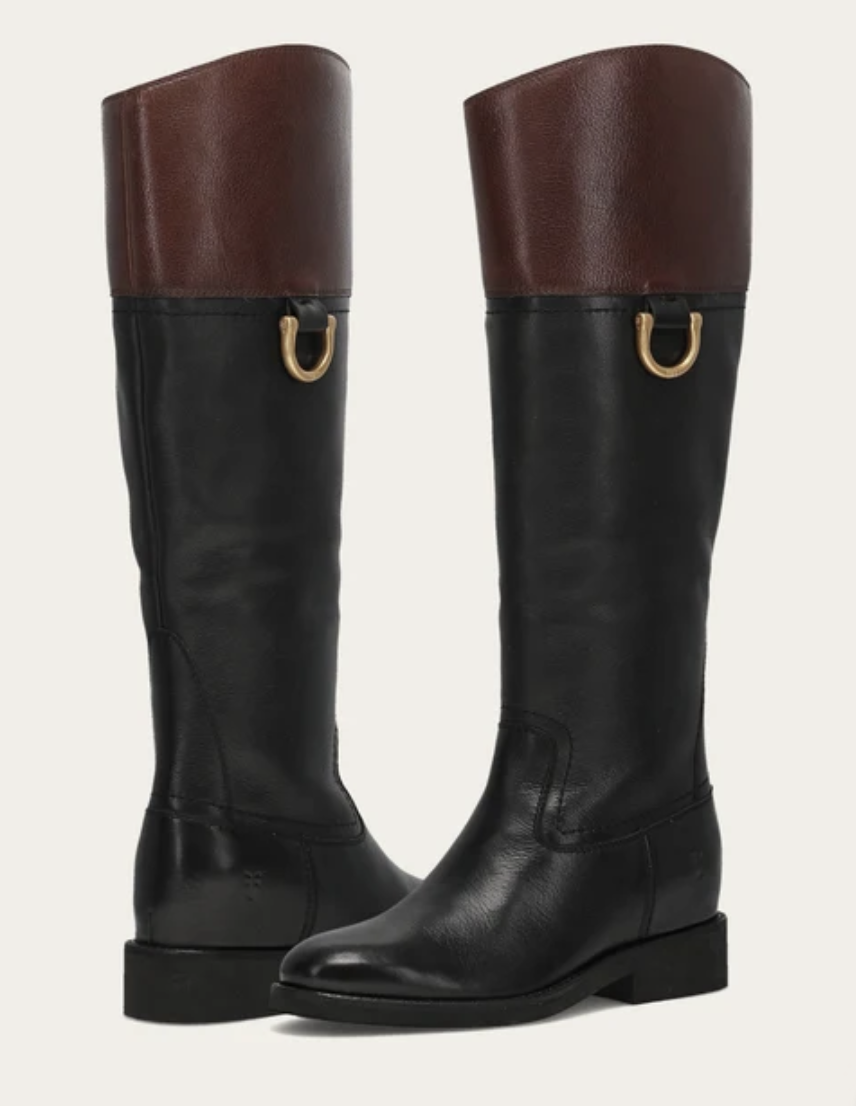 Quinn Riding Boot In Black Brown -- FRYE
