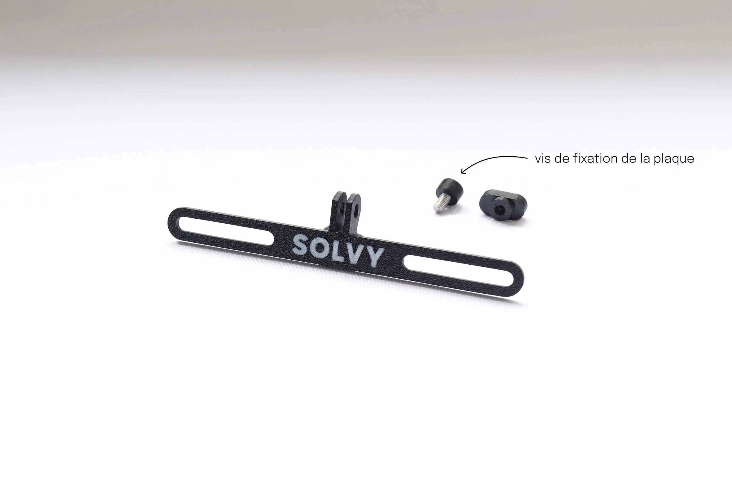 Support plaque de cadre numéro dossard aéro - type GoPro - course vélo & aérodynamisme - SOLVY BIKE