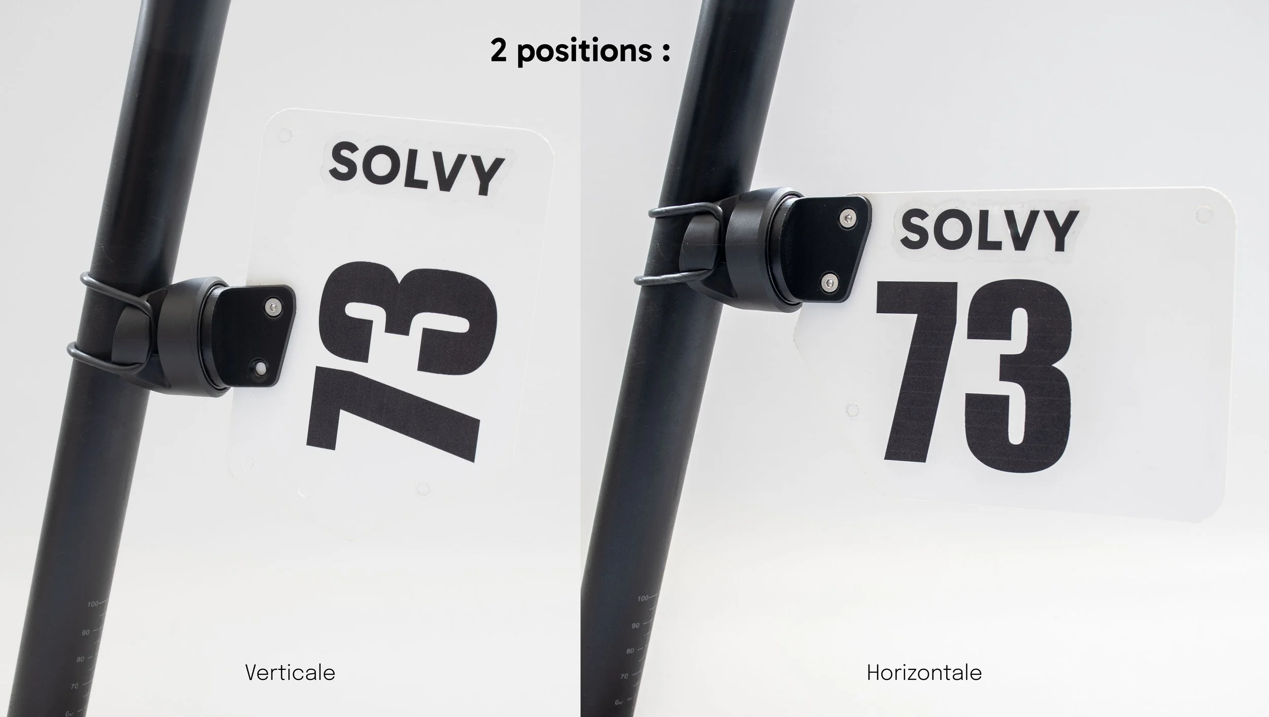 Support plaque de cadre numéro dossard UCI compatible GARMIN - course vélo & aérodynamisme - SOLVY BIKE
