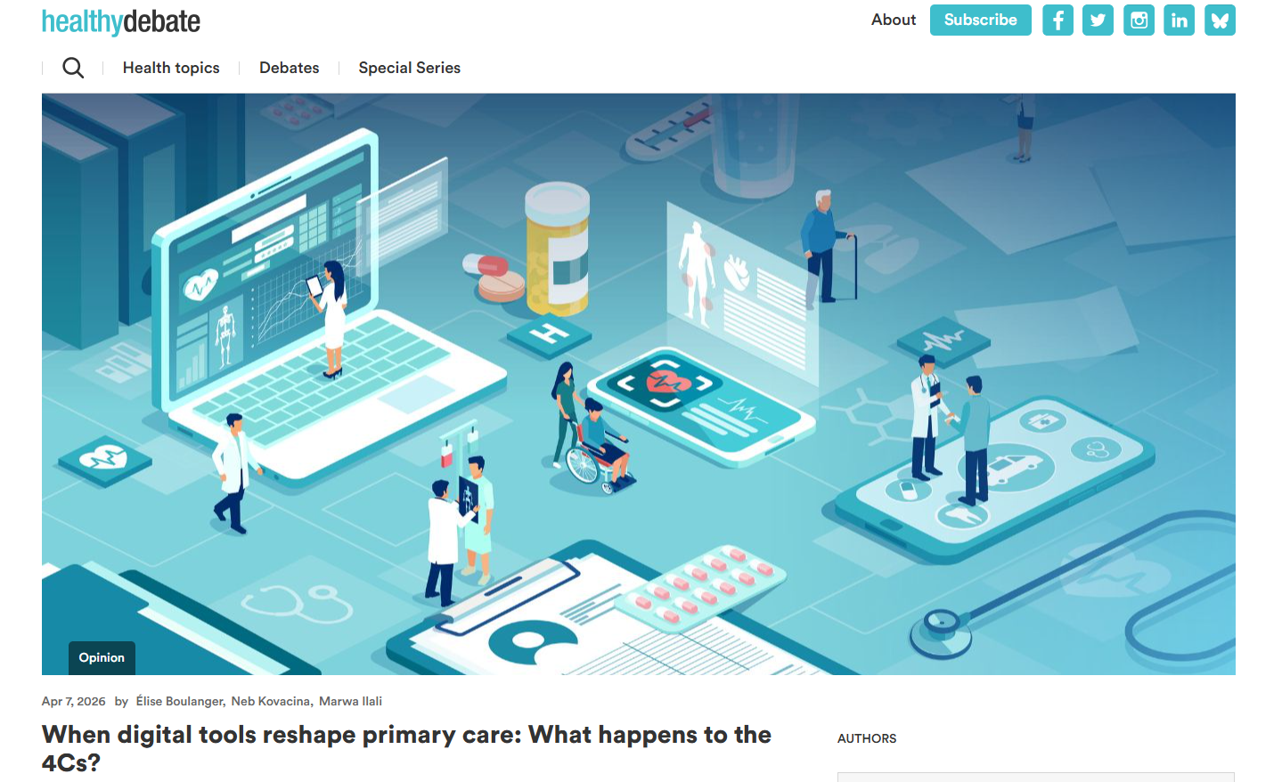 When digital tools reshape primary care: What happens to the 4Cs?