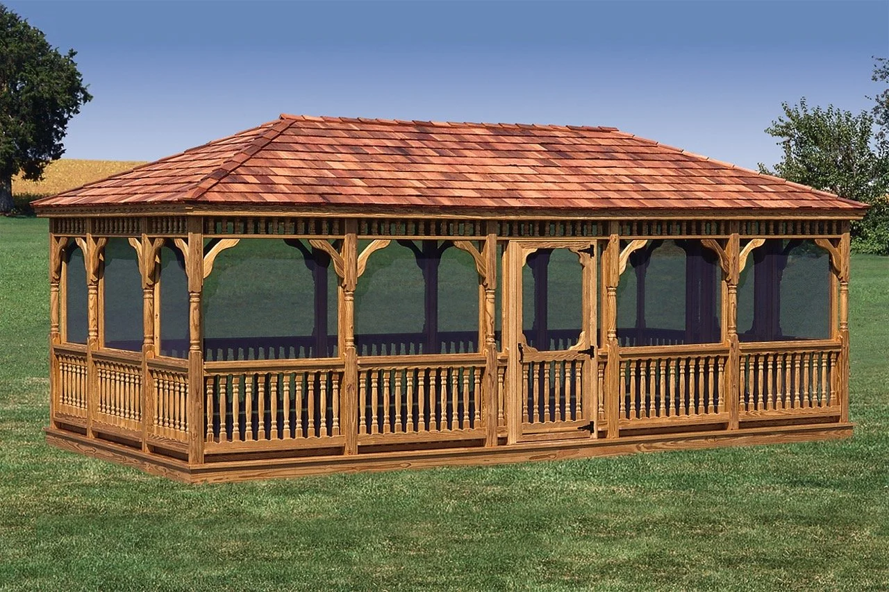 Wood Rectangle Gazebos