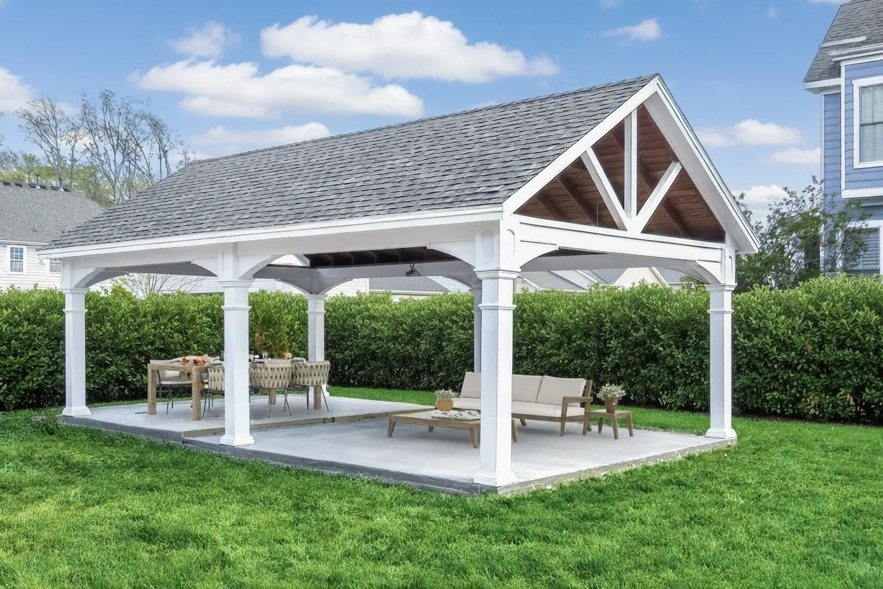 16x28 Manor A-Frame Pavilion w/(6) 8" Posts