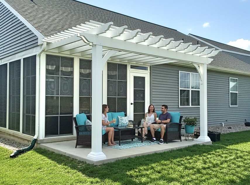 8x12 Elegant Vinyl Attached to House