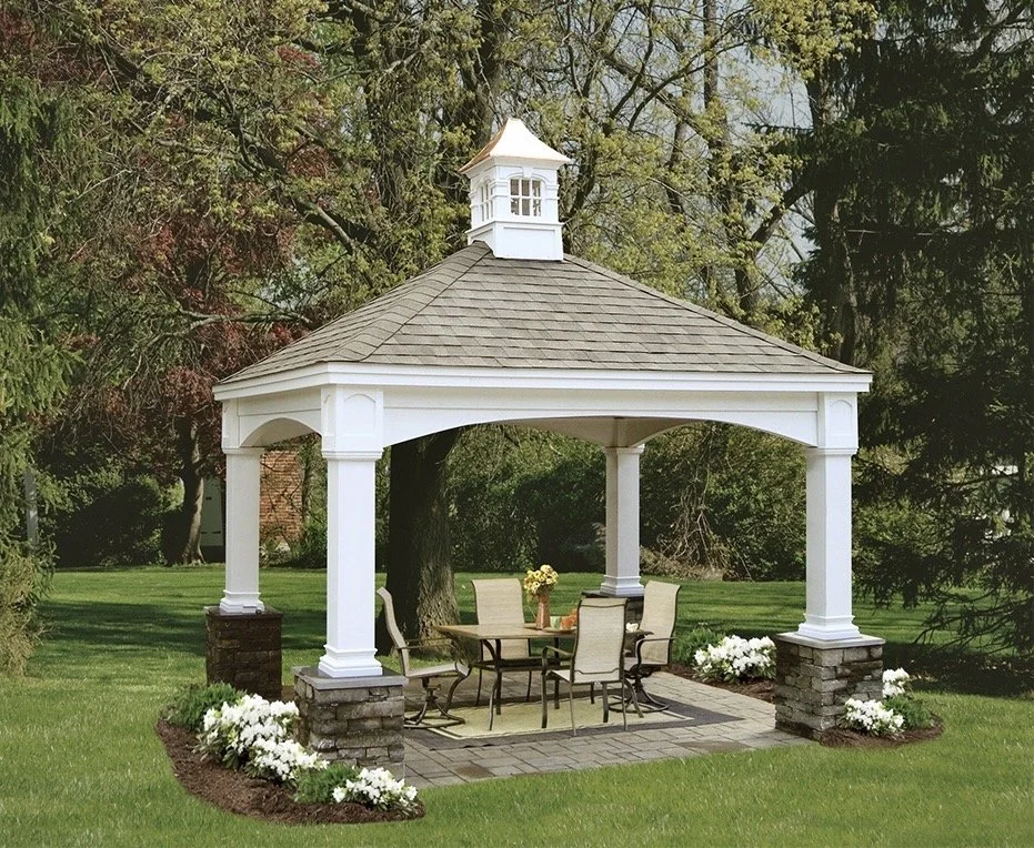 14x14 Hampton Pavilion w/10" Square Posts & Large Cupola