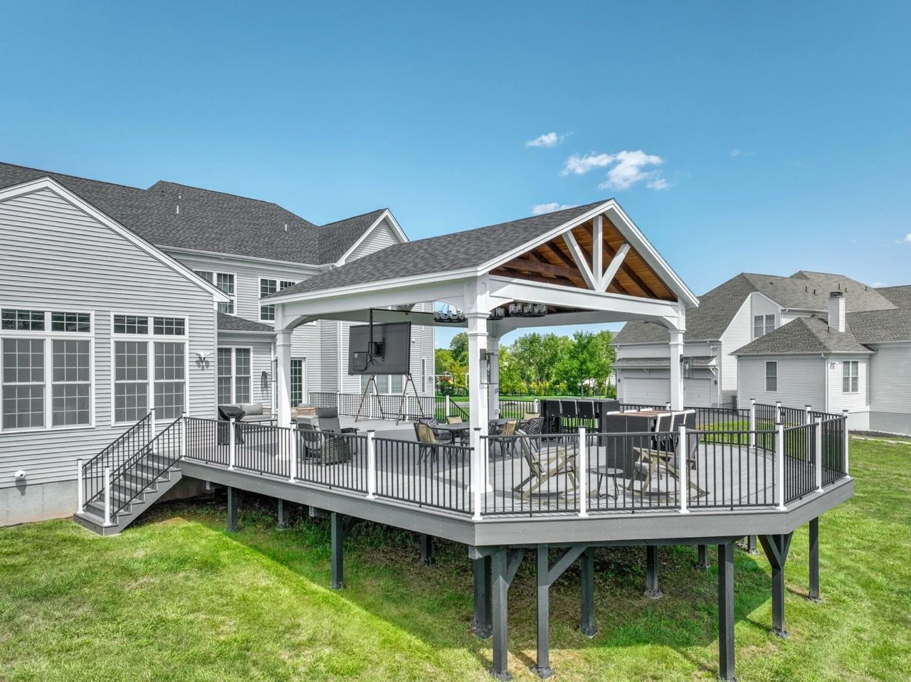 24x20 Manor A-Frame Pavilion with Extra Height Upgraded 8" Posts