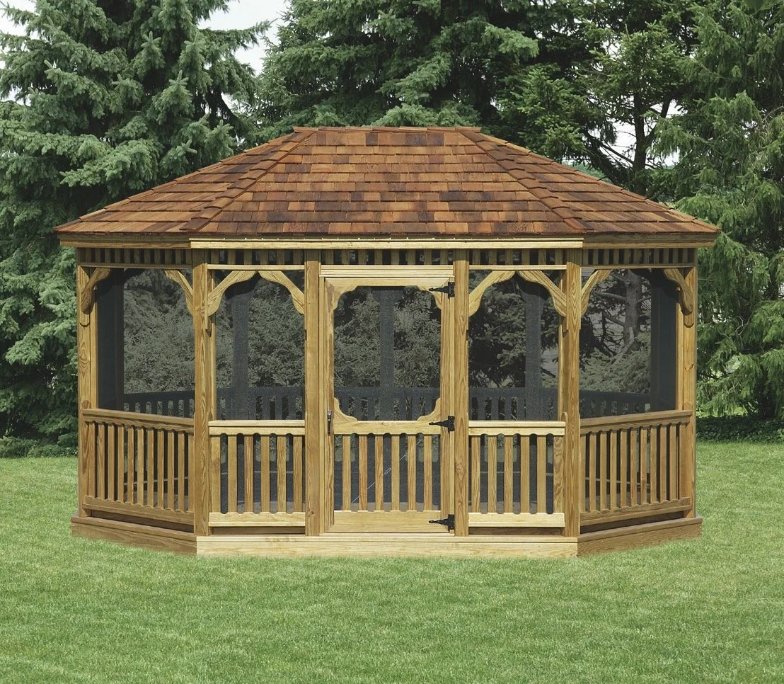12x16 Wood Oval Gazebo