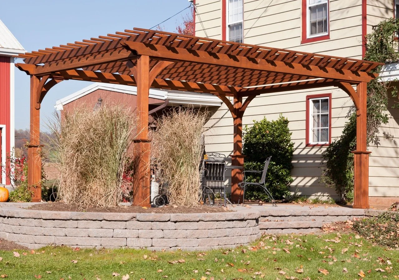 14x16 Wood Pergola w/Post Skirts