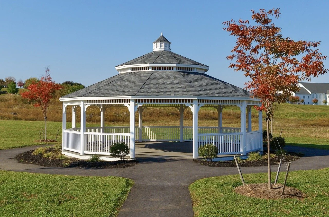30' Vinyl Dodecagon Gazebo - Victorian