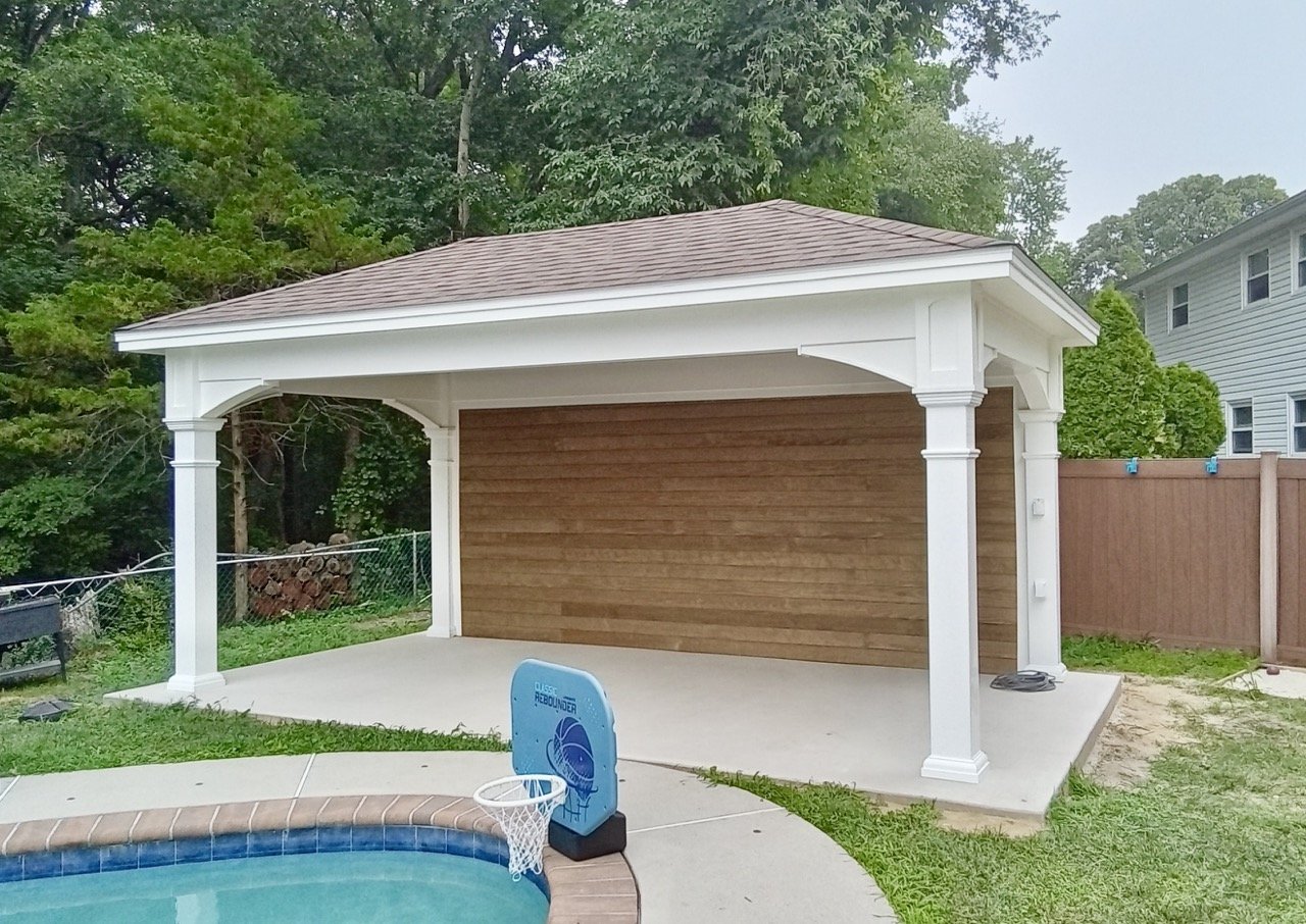 11x20 Manor Pavilion w/Framed Wood Wall