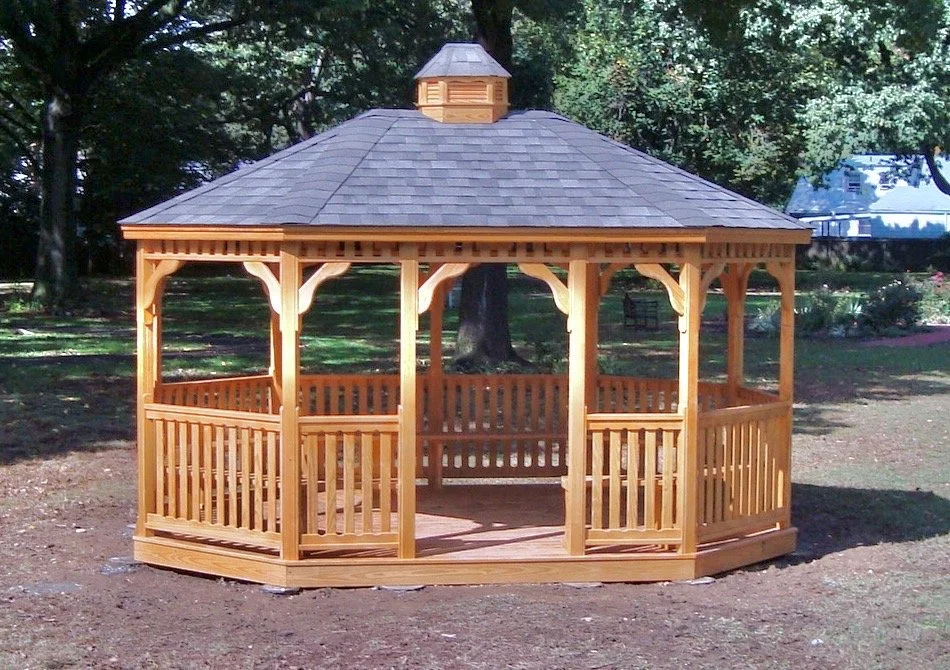 10x16 Wood Oval Gazebo - Classic 