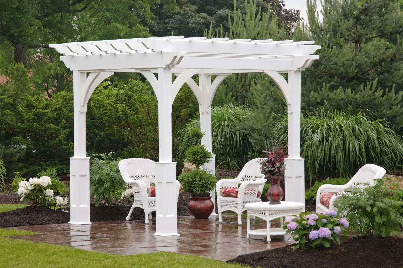 8x10 Elegant Vinyl Pergola w/Superior Post Skirts
