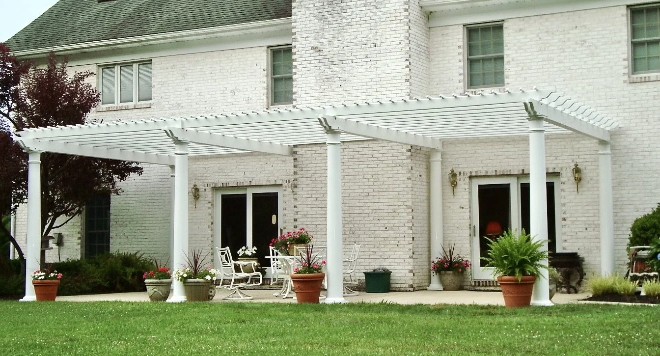 16x32 Custom Vinyl Pergola with Extra Height 10" Columns