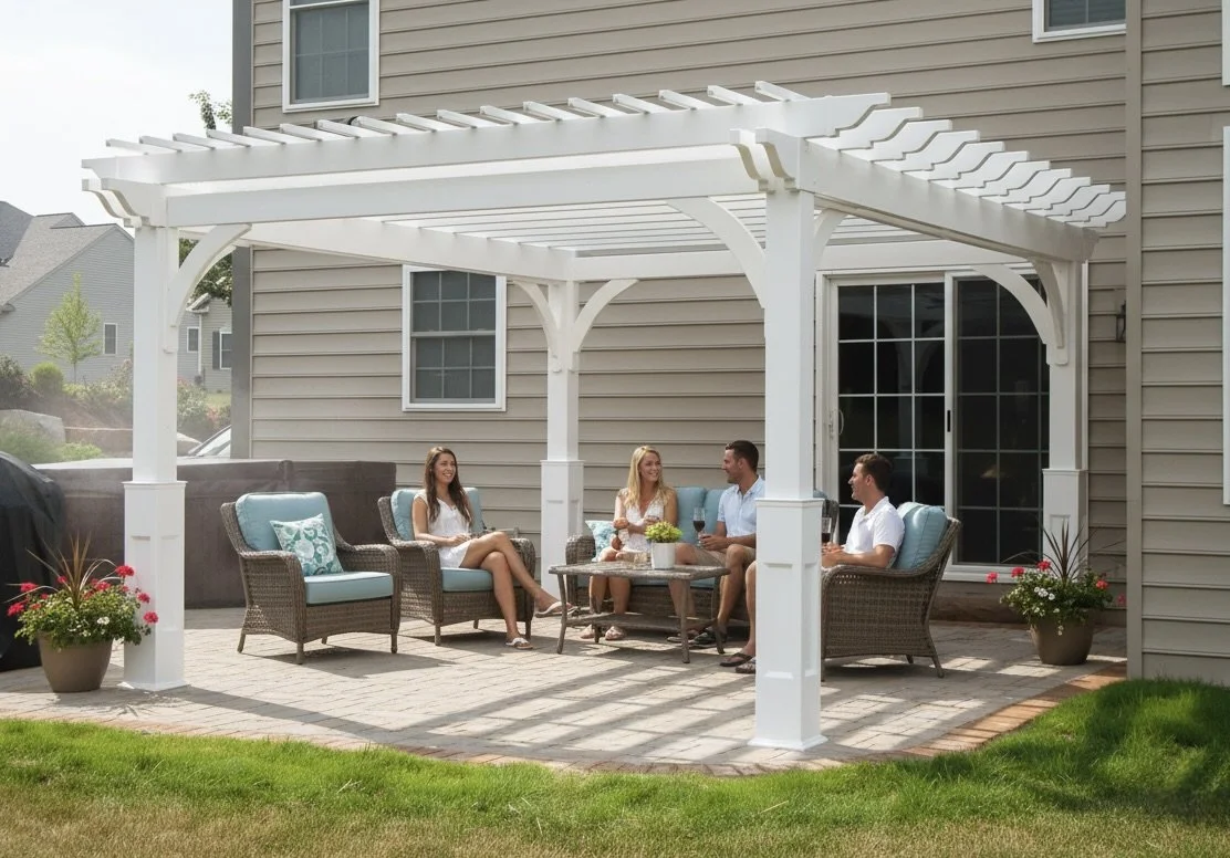 12x14 Elegant Vinyl Pergola w/8" Superior Posts
