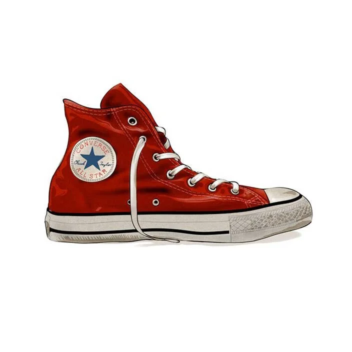Illustration eines Converse Turnschuhs
