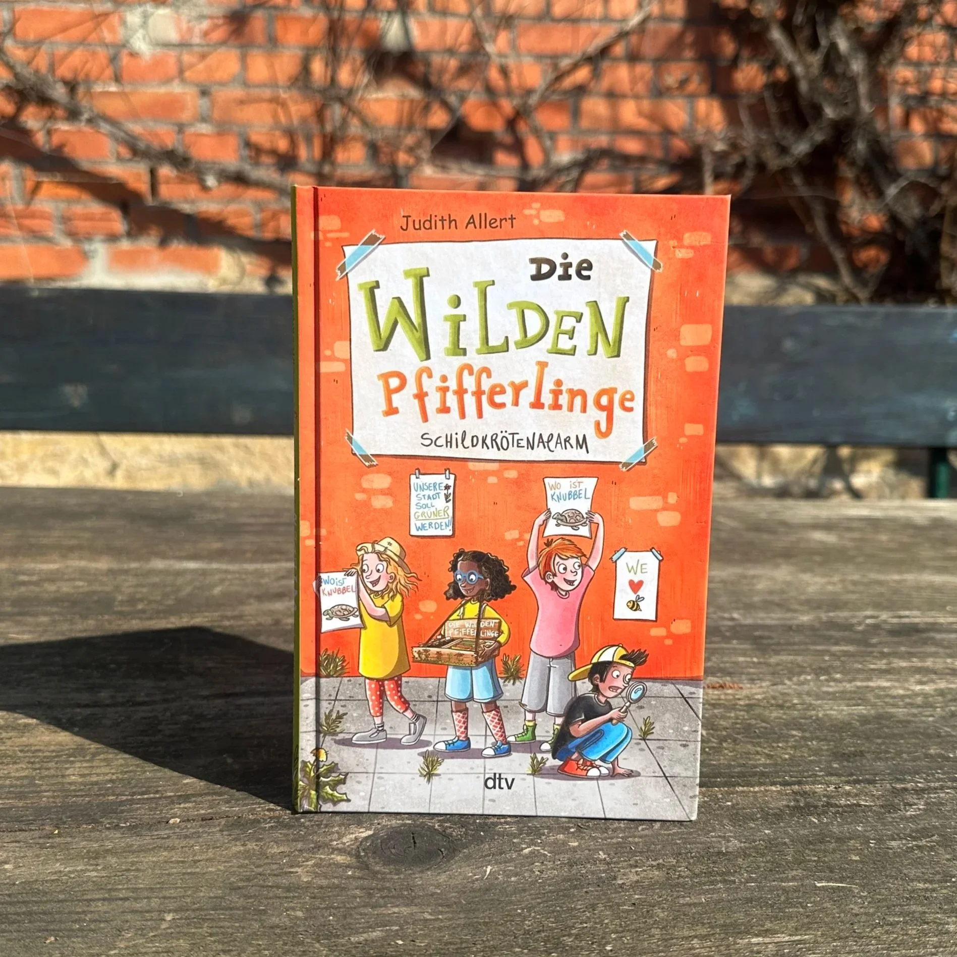 Ein Foto das Buchs "Die Wilden Pfifferlinge. Dann retten wir eben die Welt."