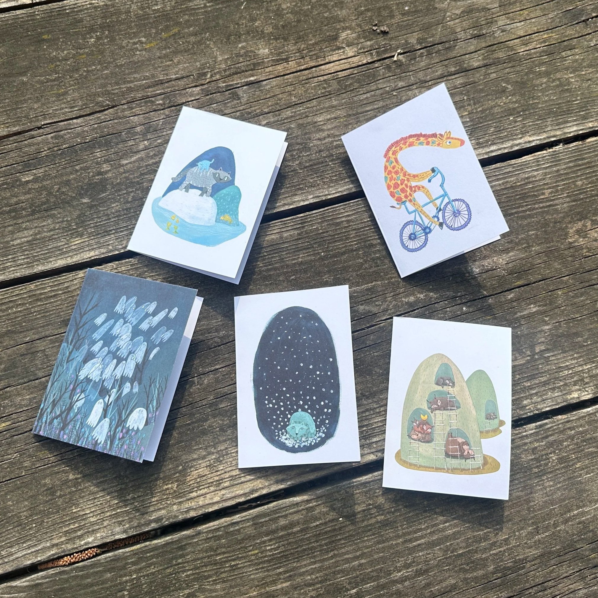 Ein Klappkartenset, gestaltet von Karolina 