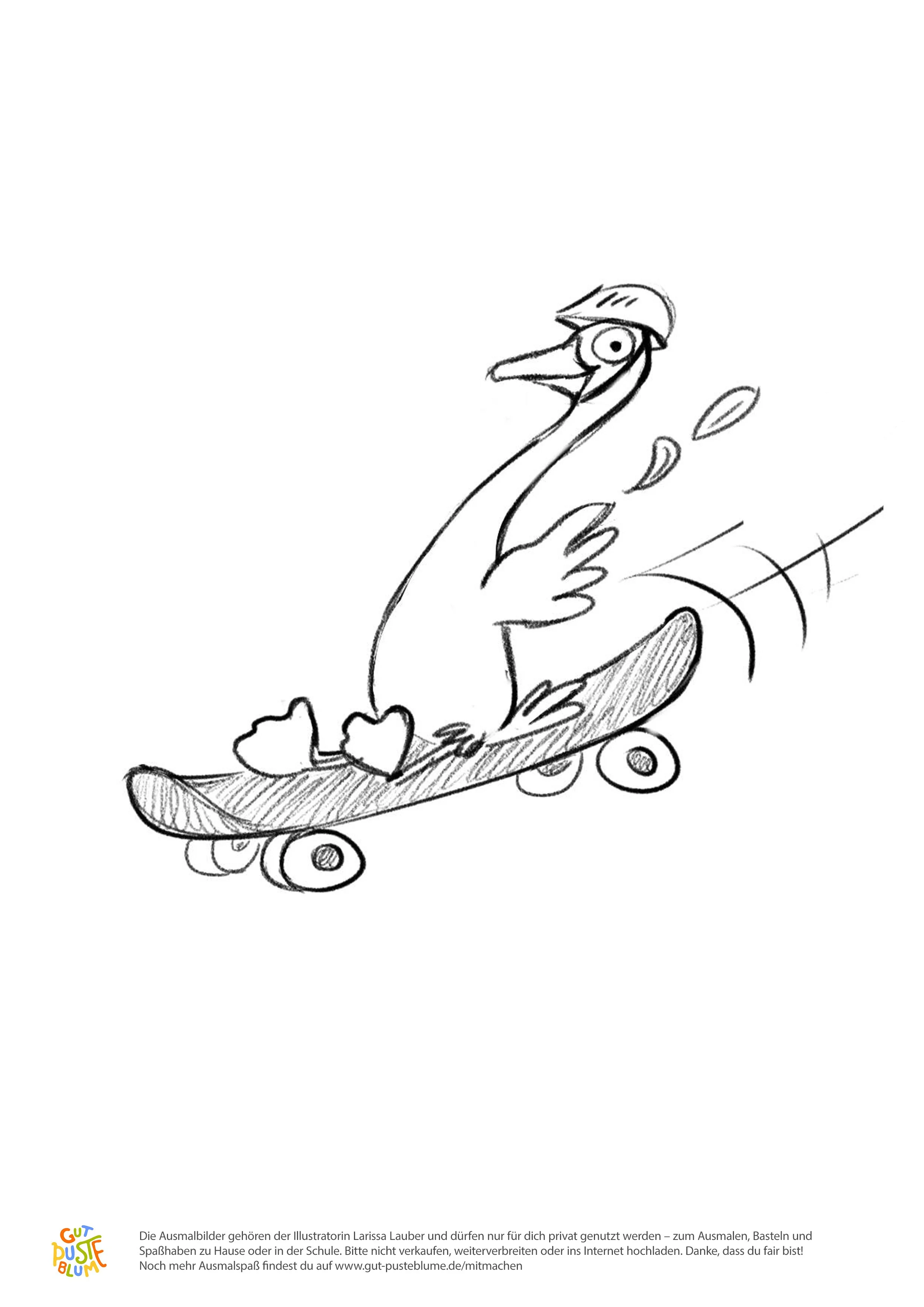 Dörte fährt Skateboard / ©Larisa Lauber