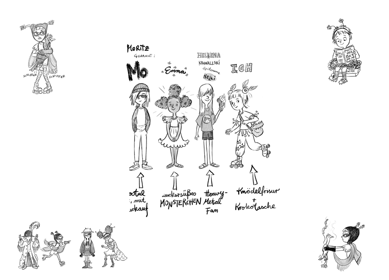 Illustrationen aus dem Buch "Jule Bambule"