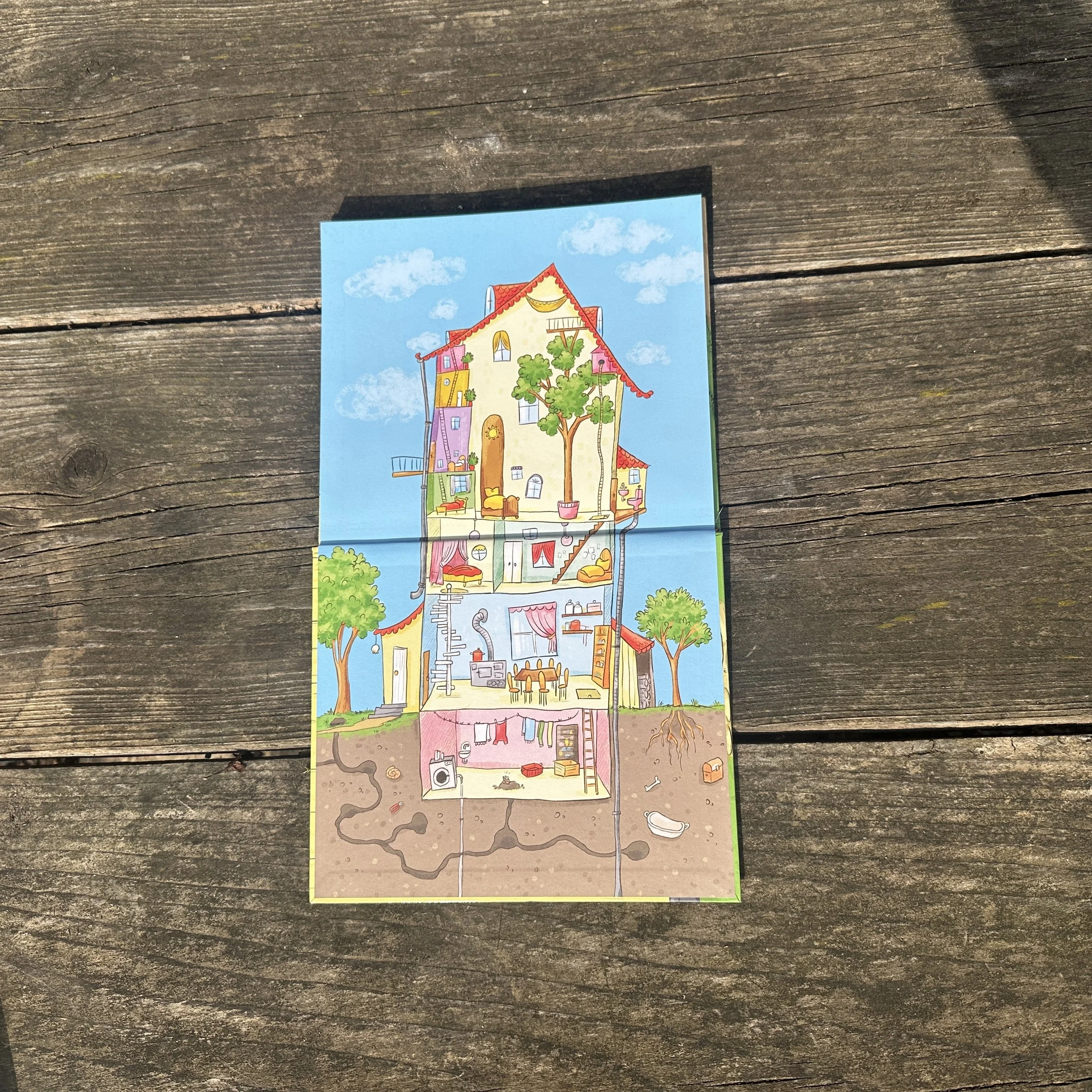 Der Vorsatz des Buchs "Villa bunter Hund"